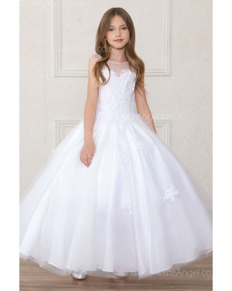 Girls Dress Style 0621618 White Floor-length Applique Sweetheart Ball Gown Dress in Choice of Colour