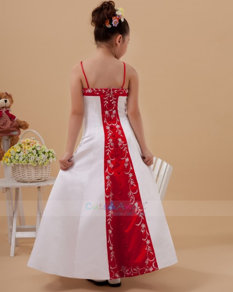 Flower Girl Dress First Communion Style Satin A-line Dress