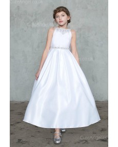 Girls Dress Style 0627118 Ivory Ankle Length Beading  A-line Dress in Choice of Colour