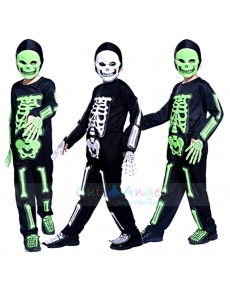 Cosplay Masquerade Halloween dresses Environmental EVA Skeleton mask Children Horror Suit
