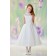 Girls Dress Style 0611718 Ivory Tea-length Lace , Beading , Applique Round A-line Dress in Choice of Colour