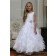 Girls Dress Style 061218  Floor-length Tiered , Bowknot Bateau A-line Dress in Choice of Colour