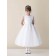 Girls Dress Style 0613618 Ivory Tea-length Lace Round A-line Dress in Choice of Colour