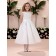 Girls Dress Style 0613818 Ivory Tea-length Hand Made Flower Bateau A-line Dress in Choice of Colour