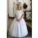 Girls Dress Style 062018 Ivory Floor-length Lace Bateau A-line Dress in Choice of Colour