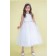 Girls Dress Style 0620318 White Tea-length Beading Bateau A-line Dress in Choice of Colour