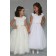 Girls Dress Style 0625818 White Floor-length Lace , Beading Bateau A-line Dress in Choice of Colour