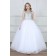 Girls Dress Style 0627218 White Floor-length Beading Bateau Ball Gown Dress in Choice of Colour