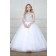 Girls Dress Style 0627318 White Floor-length Beading Bateau Ball Gown Dress in Choice of Colour
