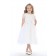 Girls Dress Style 064018 White Tea-length Lace Round A-line Dress in Choice of Colour