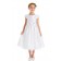 Girls Dress Style 066318 Ivory Tea-length Bowknot , Beading Bateau A-line Dress in Choice of Colour