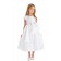Girls Dress Style 066418 Ivory Tea-length Bowknot , Beading Bateau A-line Dress in Choice of Colour