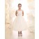 Girls Dress Style 069318 Ivory Tea-length Hand Made Flower , Beading Round A-line Dress in Choice of Colour