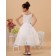 Budget Princess Tea-length Applique Bateau Collar A-line Organza Flower Girl Dress