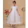 Elegant Ivory Tea-length A-line First Communion / Flower Girl Dress