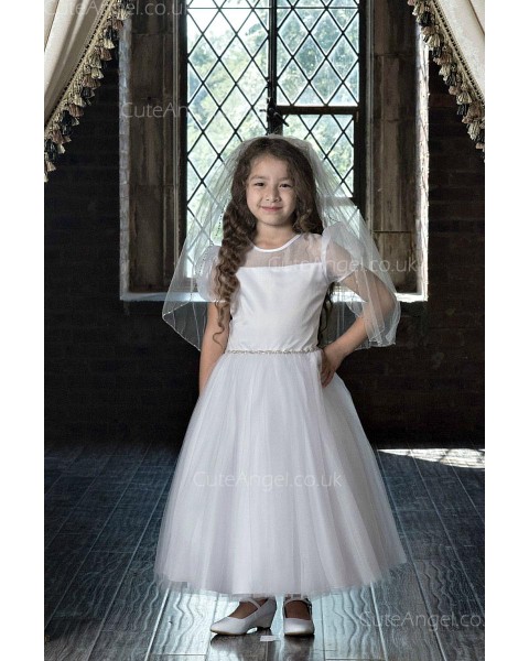 Girls Dress Style 0623718 Ivory Ankle Length Beading Round A-line Dress in Choice of Colour