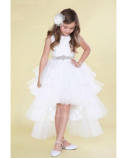 Girls Dress Style 0623918 White Ankle Length Beading Bateau A-line Dress in Choice of Colour