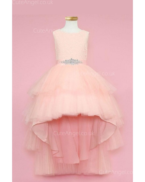Girls Dress Style 0624018 Pearl Pink Ankle Length Beading Bateau A-line Dress in Choice of Colour