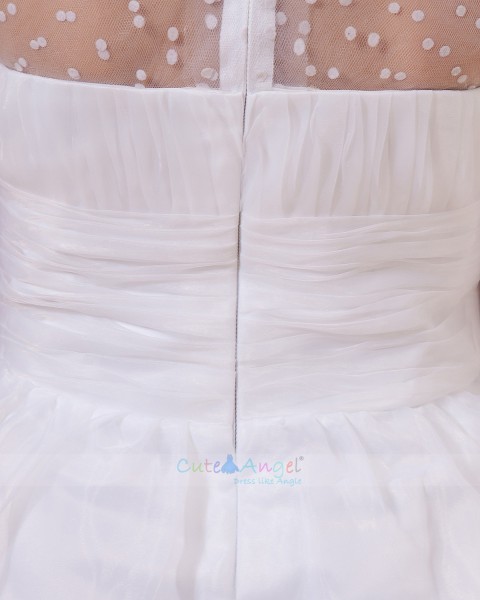 Elegant Best White Tea-length beading Flower Girl Dress / First Communion Dresses