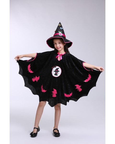 Halloween children's clothing witch bat vampire cloak cosplay masquerade performance clothing