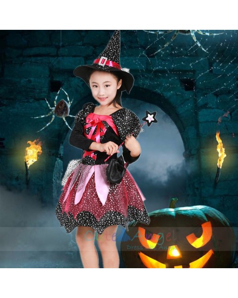 2018 New Halloween Little witch party performance costume Princess dress