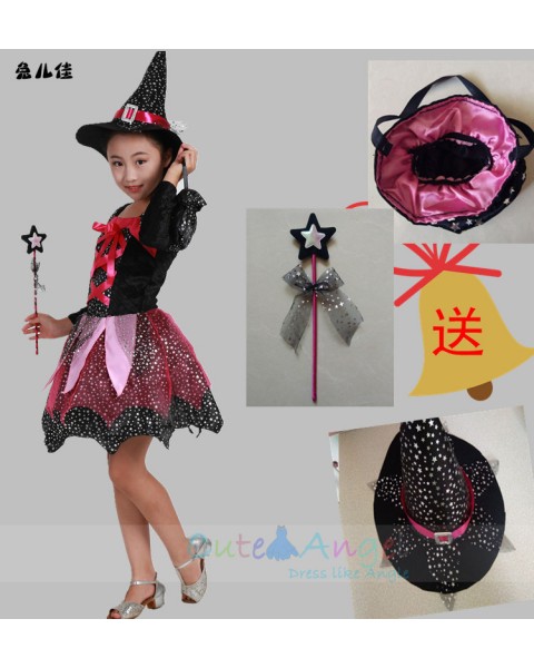 2018 New Halloween Little witch party performance costume Princess dress