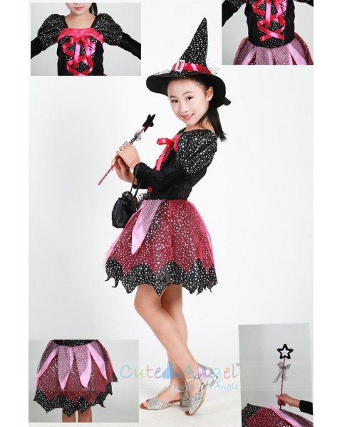 2018 New Halloween Little witch party performance costume Princess dress