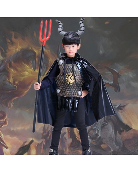 Halloween Children Costume Party performance costumes Evil flame Cattle demon