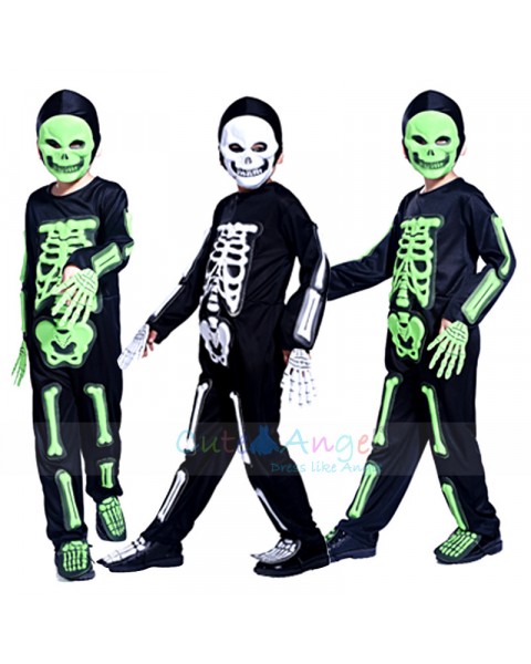 Cosplay Masquerade Halloween dresses Environmental EVA Skeleton mask Children Horror Suit