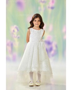 Girls Dress Style 0613118 Ivory Floor-length Lace Bateau A-line Dress in Choice of Colour