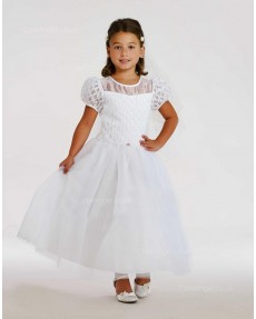 Girls Dress Style 0615918 Ivory Ankle Length Beading Round A-line Dress in Choice of Colour
