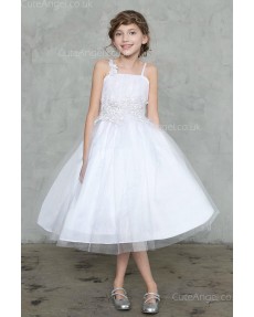 Girls Dress Style 0626118 Ivory Tea-length Applique Strapless  Ball Gown Dress in Choice of Colour