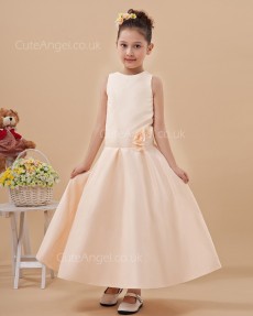 Budget Pearl Pink Ankle Length A-line Pageant / First Communion Dress