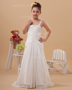 Vintage Romantica Ivory Sweep A-line First Communion / Flower Girl Dress