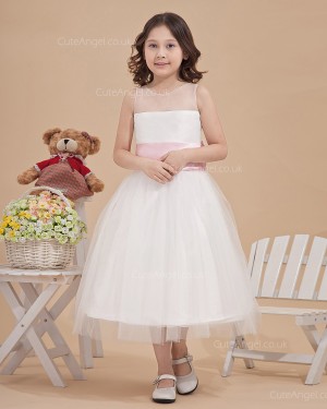 Beautiful Romantica Ivory Tea-length Ball Gown First Communion / Flower Girl Dress