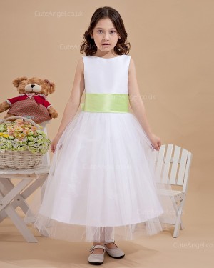Designer Amazing Vintage Ivory Tea-length Ball Gown First Communion / Flower Girl Dress