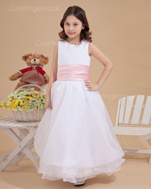 UK Girls Ivory Floor-length A-line First Communion / Flower Girl Dress