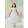 Girls Dress Style 0611318 Ivory Tea-length Lace , Beading , Applique Round A-line Dress in Choice of Colour