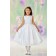 Girls Dress Style 0612318 Ivory Tea-length Beading Round A-line Dress in Choice of Colour