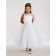 Girls Dress Style 0616018 White Ankle Length Applique Bateau A-line Dress in Choice of Colour