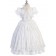 Girls Dress Style 0616818 Ivory Floor-length Lace , Beading V-neck A-line Dress in Choice of Colour