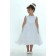 Girls Dress Style 0617718 Ivory Tea-length Lace , Hand Made Flower Round A-line Dress in Choice of Colour