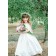 Girls Dress Style 0619018 Ivory Floor-length Lace , Bowknot Bateau A-line Dress in Choice of Colour