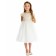 Girls Dress Style 0620818 Ivory Knee-Length Embroidery刺绣 Bateau A-line Dress in Choice of Colour