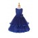 Girls Dress Style 0620918 Royal Blue Floor-length Hand Made Flower Bateau A-line Dress in Choice of Colour