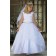 Girls Dress Style 062118 Ivory Floor-length Lace , Beading V-neck A-line Dress in Choice of Colour