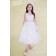 Girls Dress Style 0622018 White Tea-length Beading Sweetheart A-line Dress in Choice of Colour