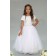 Girls Dress Style 0625618 White Floor-length Beading Bateau A-line Dress in Choice of Colour