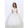 Girls Dress Style 065018 Ivory Floor-length Lace , Beading Bateau A-line Dress in Choice of Colour