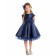 Girls Dress Style 065818 Dark Navy Knee-Length Hand Made Flower Bateau A-line Dress in Choice of Colour